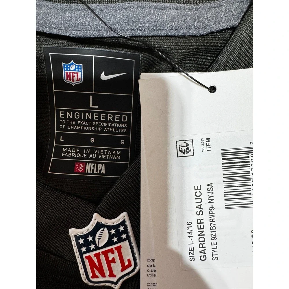 Nike Kids L 14/16 Green Football Jersey Sauce Gardner Gotham City Football